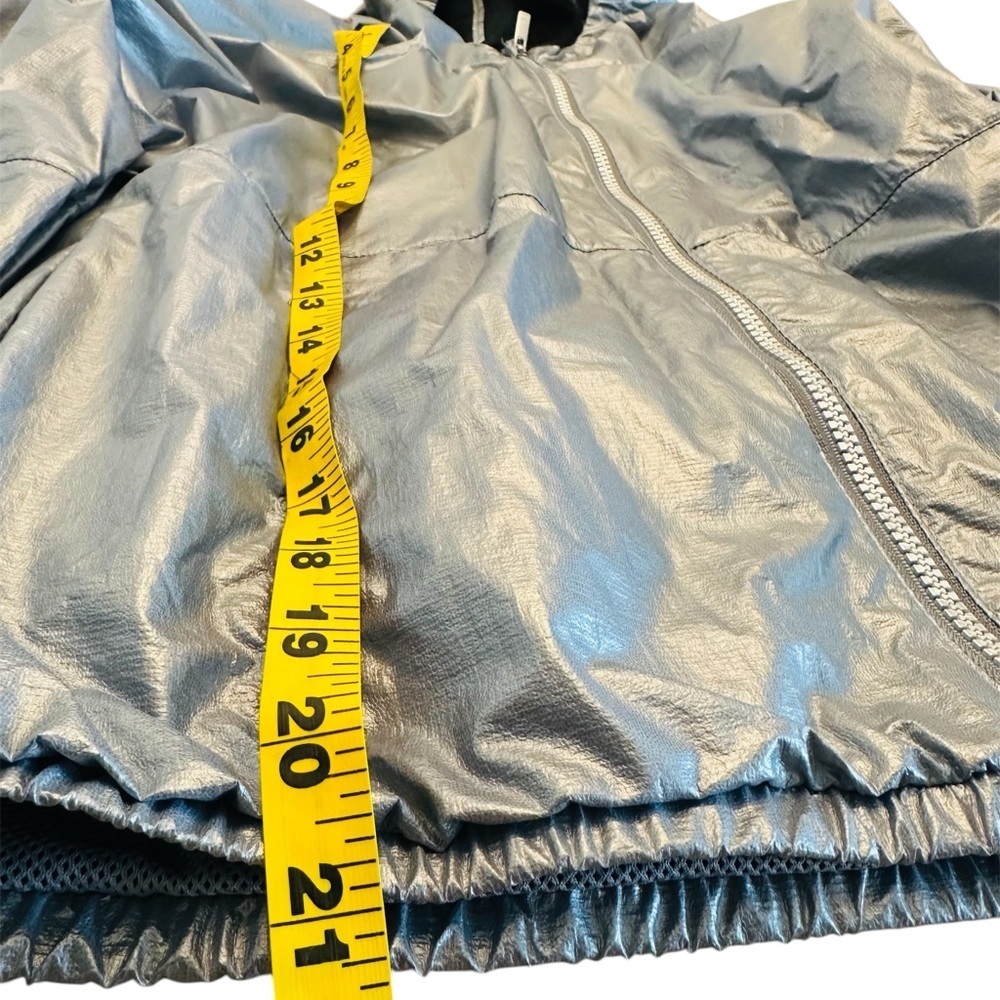 All In Motion Metallic Blue Holographic Windbreaker Jacket Girls XL 16 - Picture 8 of 16